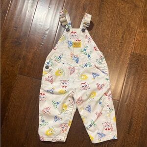 Vintage Oshkosh Overalls zoo animals size 18M boys